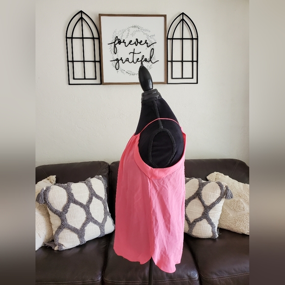 Trina Turk Bubble Gum Barbie Pink Strappy Tank Summer Vibes Boho Chic Classic - Picture 11 of 13